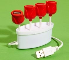 Lale Şeklinde 4'lü USB Çoğaltıcı